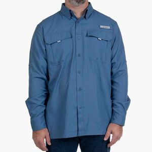 Habit Moonlight Blue Belcoast Long Sleeve River Guide Fishing Shirt Size Large